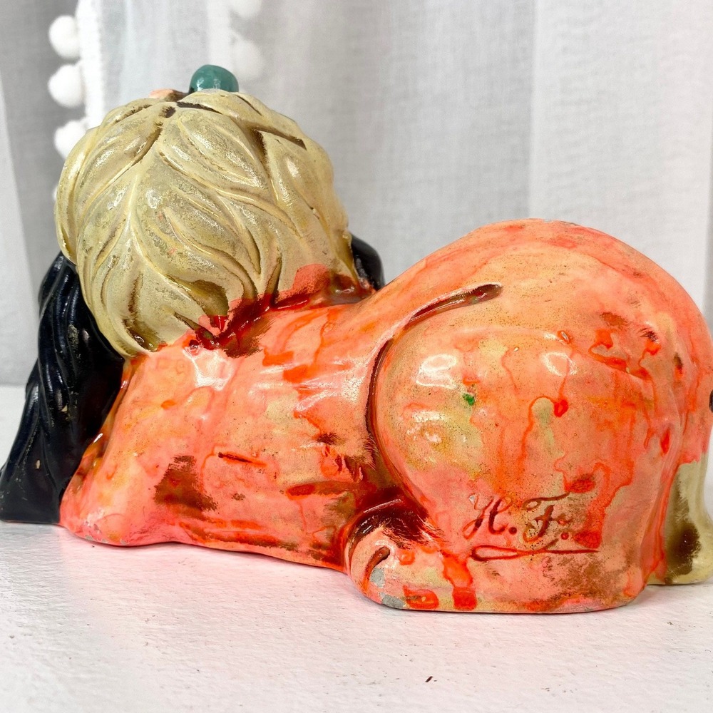 Vintage 1967 Holiday Fair Chalkware Dog Coin Bank - Picture 7 of 10
